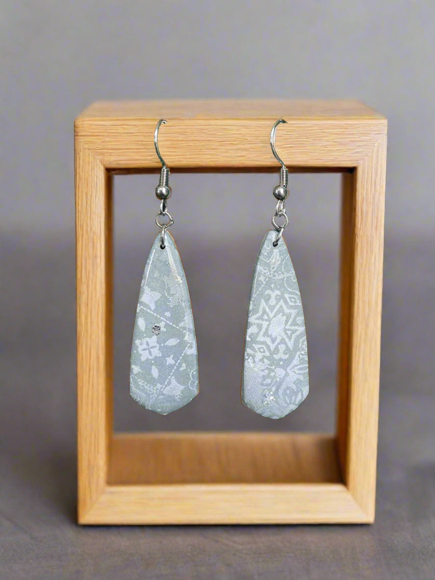 Winter whispers handmade earrings