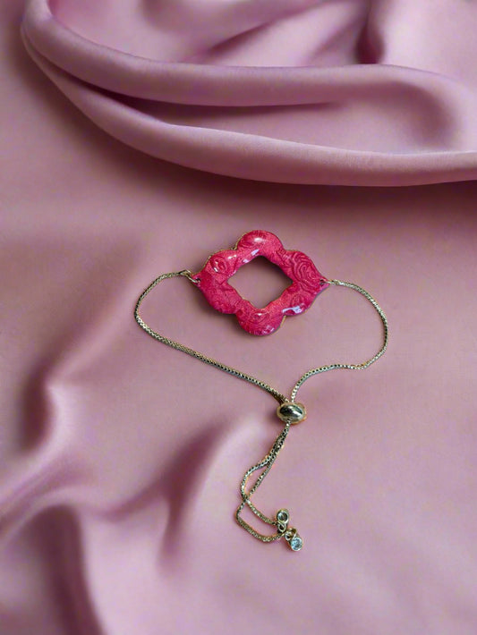 Dazzling pink handmade bracelet